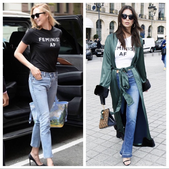 ⬇️ Jonathan Simkhai Feminist AF Black Tee XS